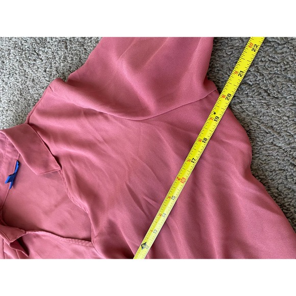 Apt 9 rose pink collared blouse with knot detail, size Medium - Picture 9 of 11